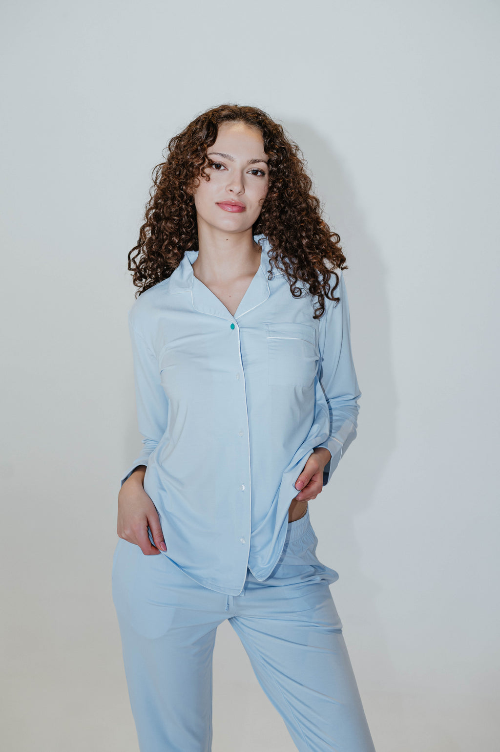 Sky Blue TENCEL Modal Pajama Long Sleeve
