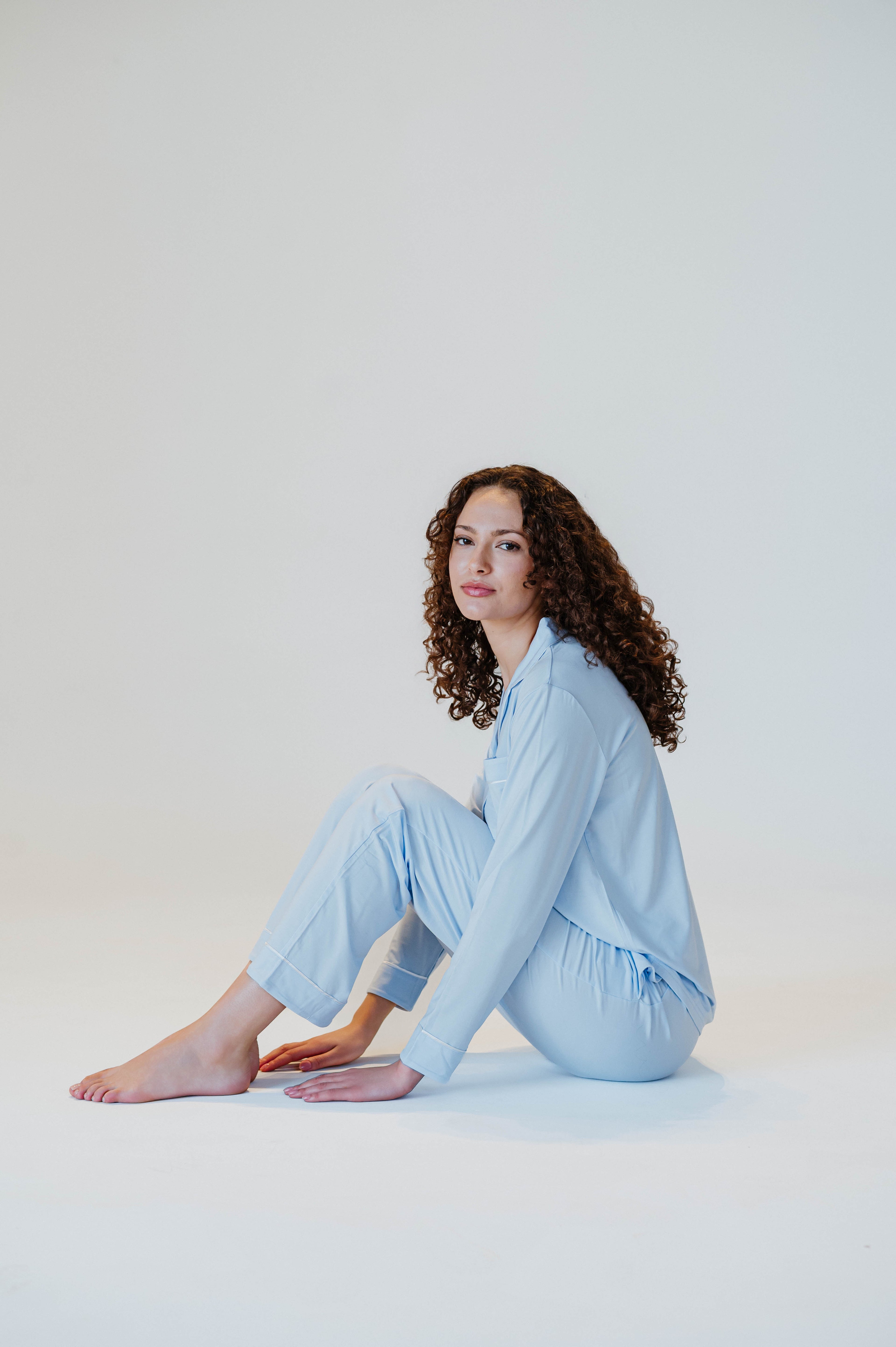 Sky Blue TENCEL Modal Pajama Long Sleeve
