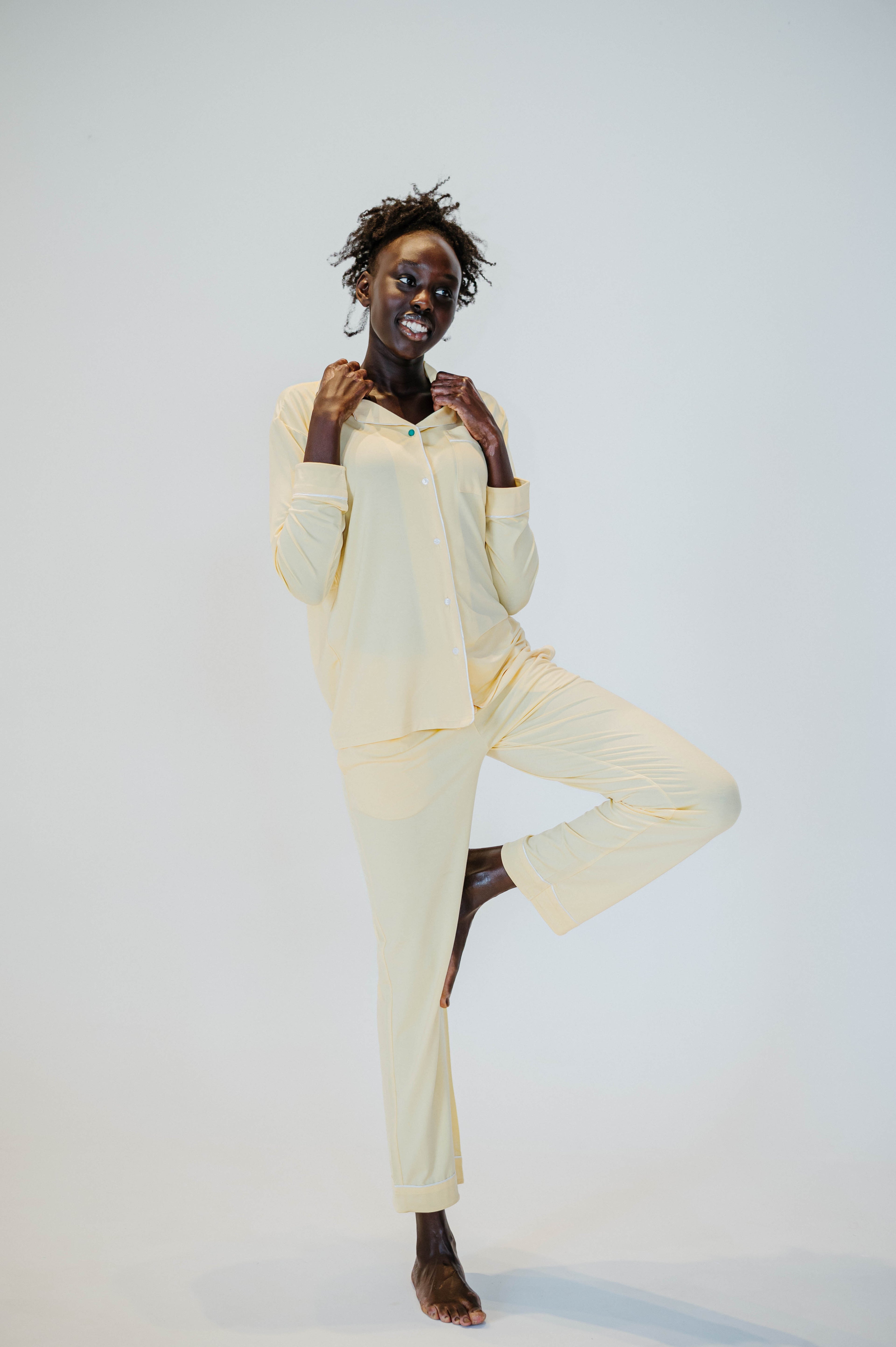 Butter Yellow TENCEL Modal Pajama Long Sleeve