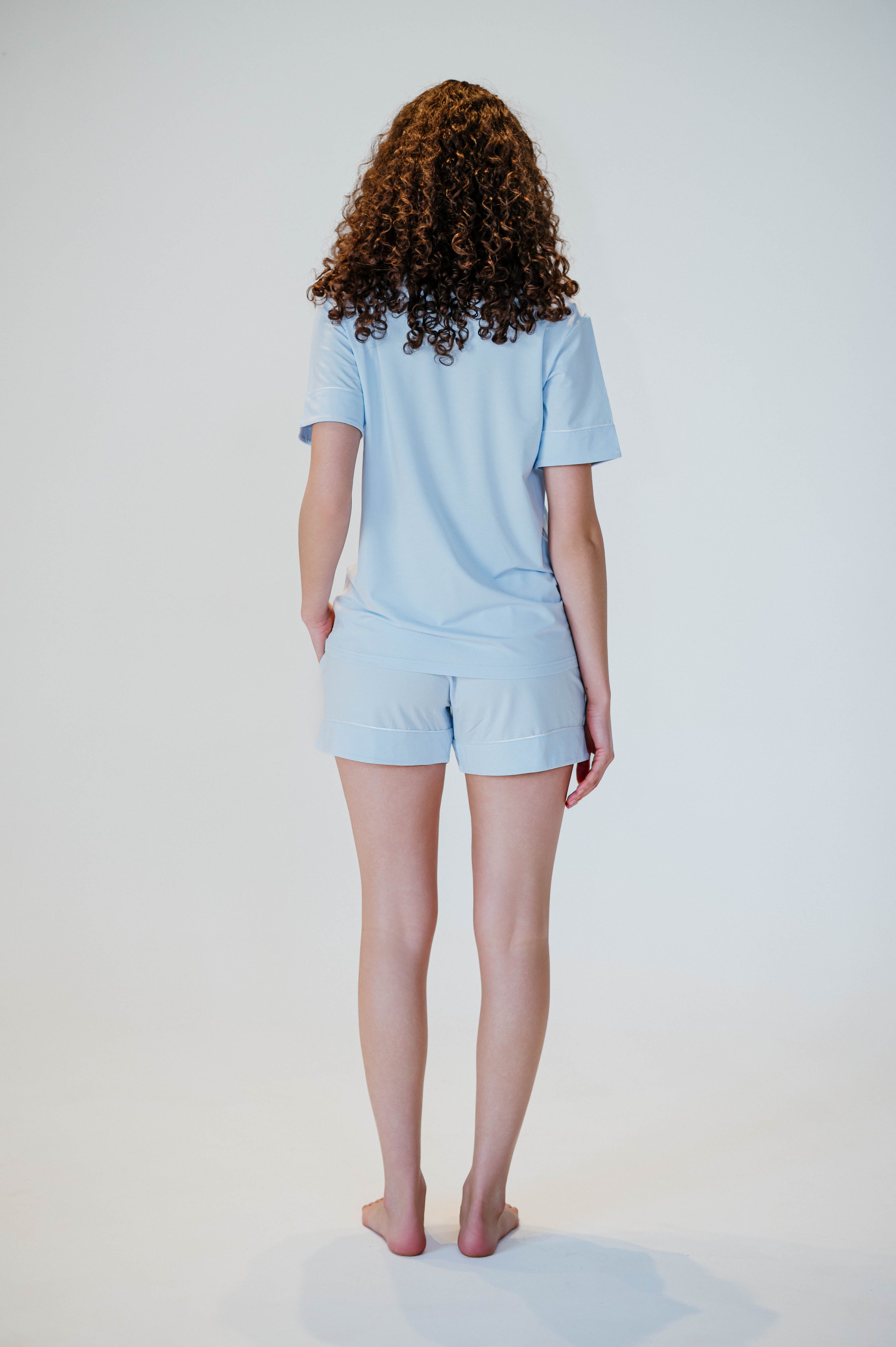 Sky Blue TENCEL Modal Pajama Short Sleeve