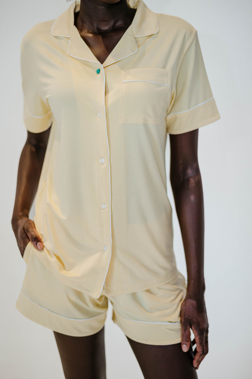 Butter Yellow TENCEL Modal Pajama Short Sleeve