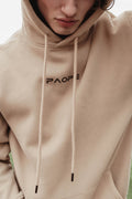 LOGO COLLECTION: HOODIE IN COTTON DUNE BROWN