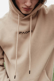 LOGO COLLECTION: HOODIE IN COTTON DUNE BROWN