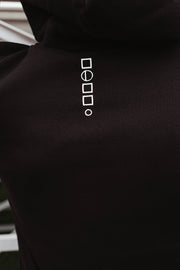 LOGO COLLECTION: HOODIE IN COTTON MIDNIGHT BLACK