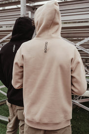 LOGO COLLECTION: HOODIE IN COTTON DUNE BROWN